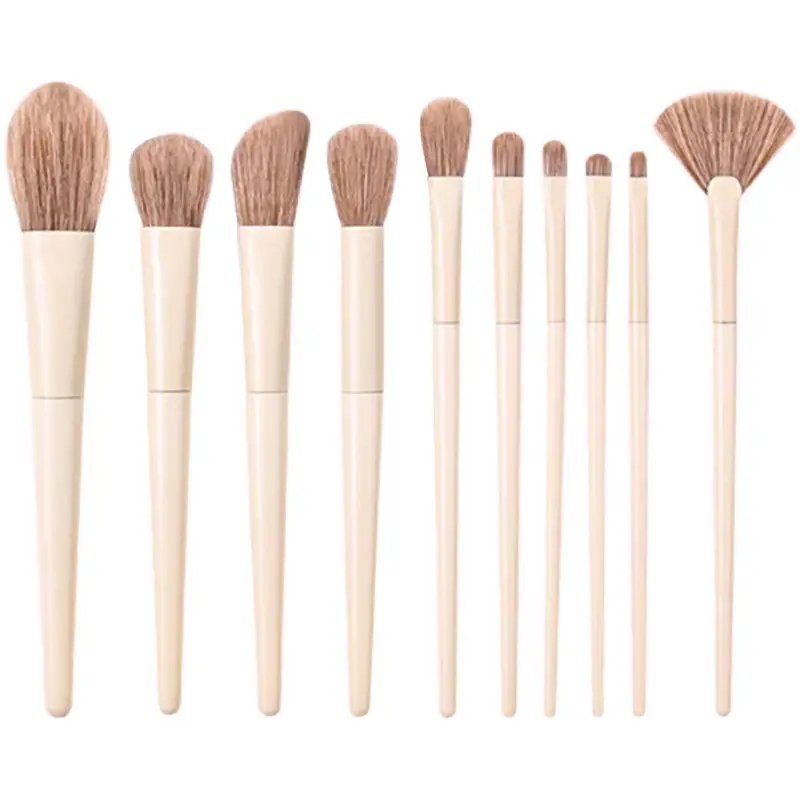 10 Piece Makeup Brushes Set for Blush, Concealer, Eyeshadow - Image 1