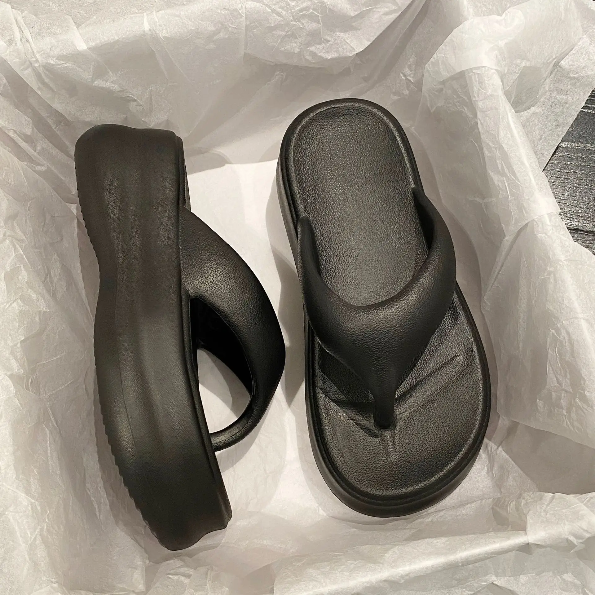 EVA Flip Flops Summer High Heel Drooping Slippers