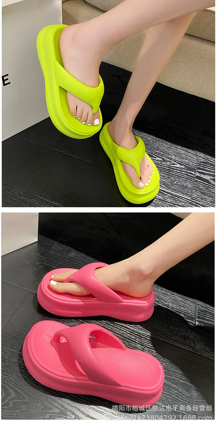 EVA Flip Flops Summer High Heel Drooping Slippers — feature 4