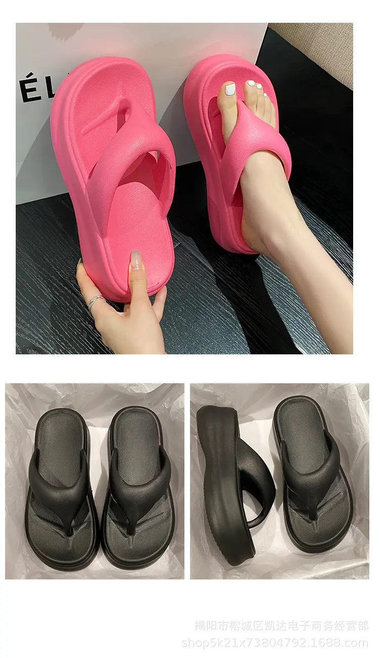 EVA Flip Flops Summer High Heel Drooping Slippers — feature 5