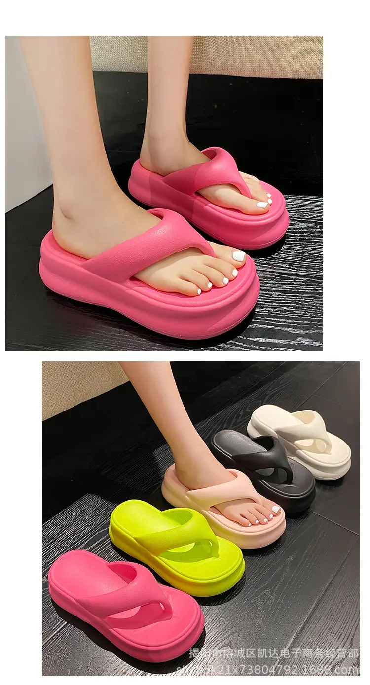 EVA Flip Flops Summer High Heel Drooping Slippers — feature 6