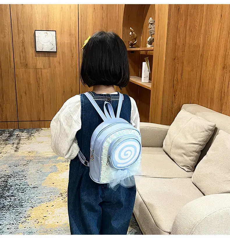 Pink Spiral PU Backpack for Girls Travel Casual — feature 11