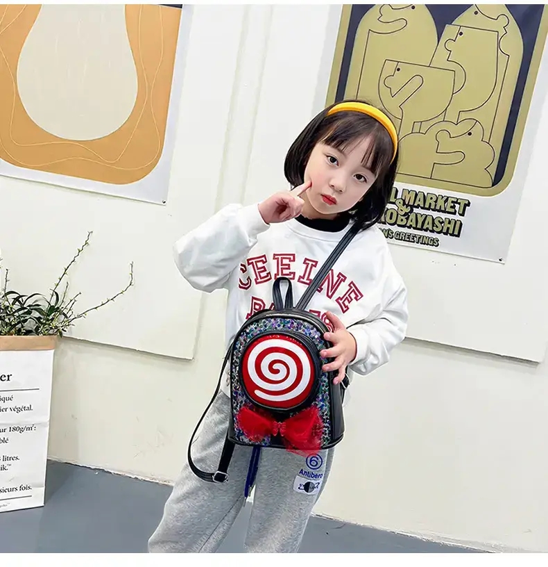 Pink Spiral PU Backpack for Girls Travel Casual — feature 24