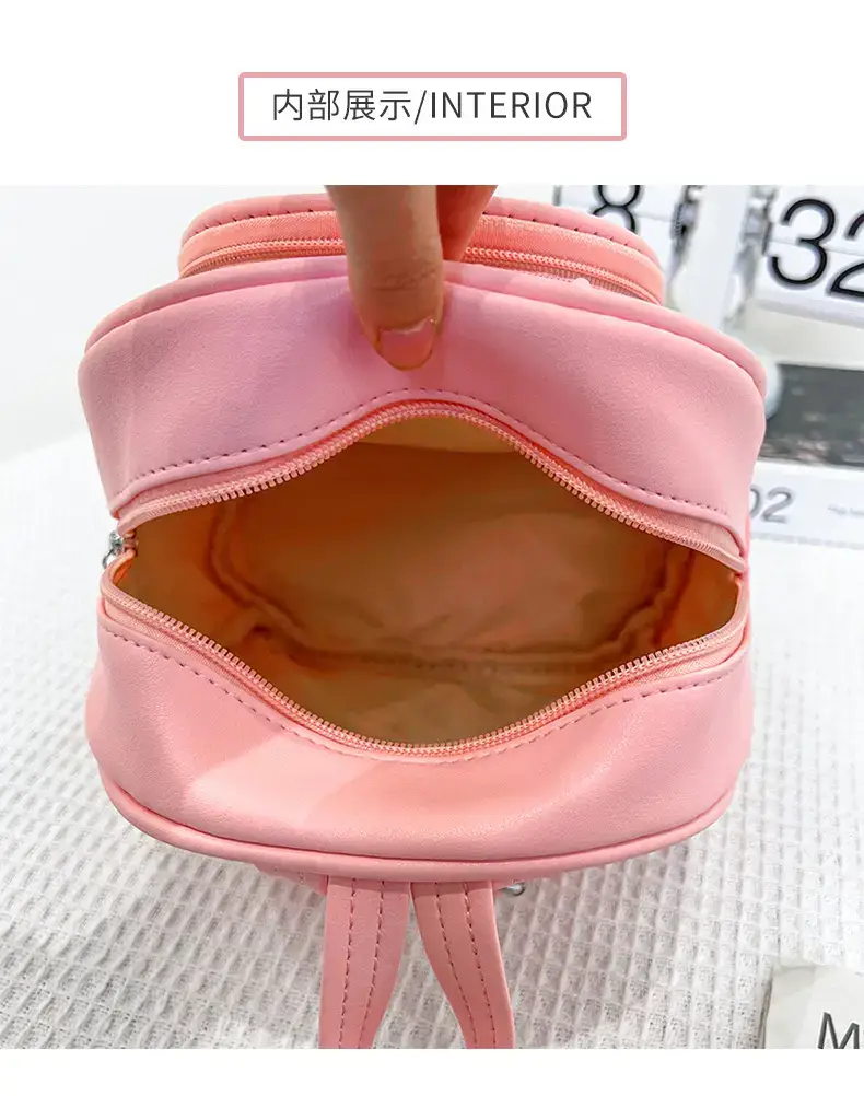 Pink Spiral PU Backpack for Girls Travel Casual — feature 6