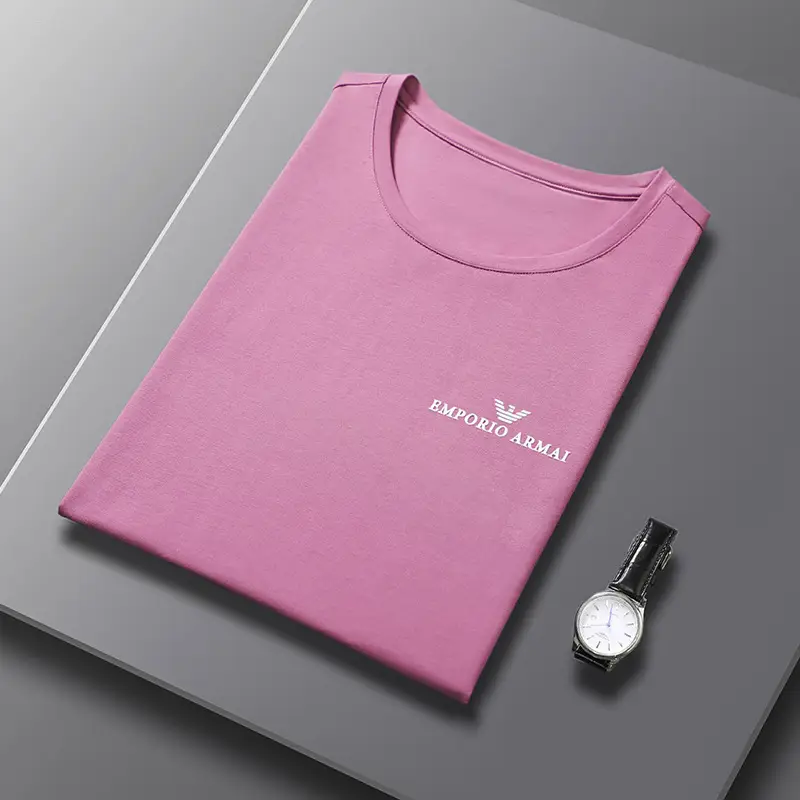 Men Cotton Round Neck T-Shirt Grey 2023 - Image 2