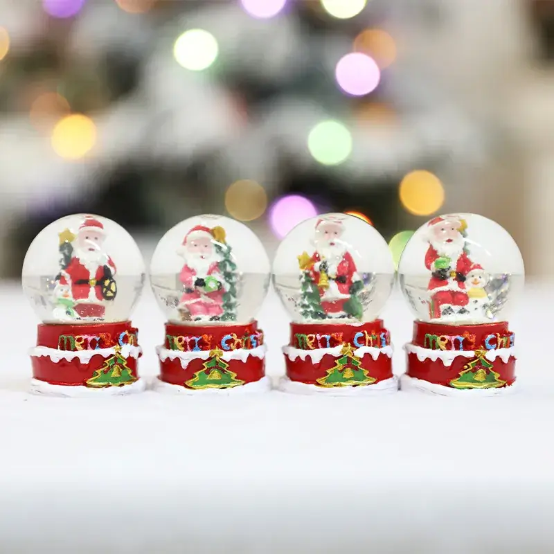 Cross-Border Glass Christmas Snowflakes Santa Claus Crystal Balls - Image 4