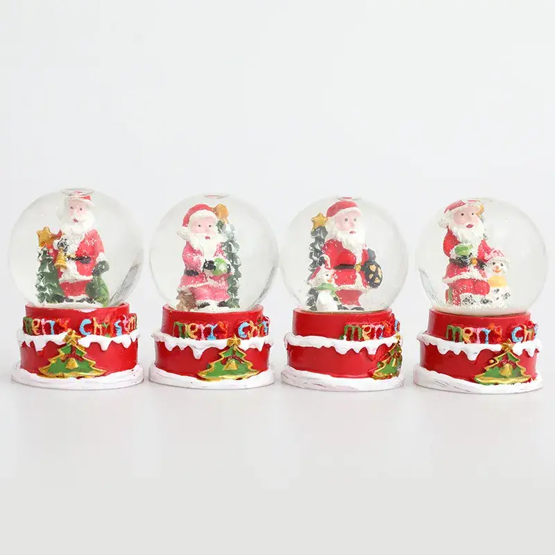 Cross-Border Glass Christmas Snowflakes Santa Claus Crystal Balls - Image 5