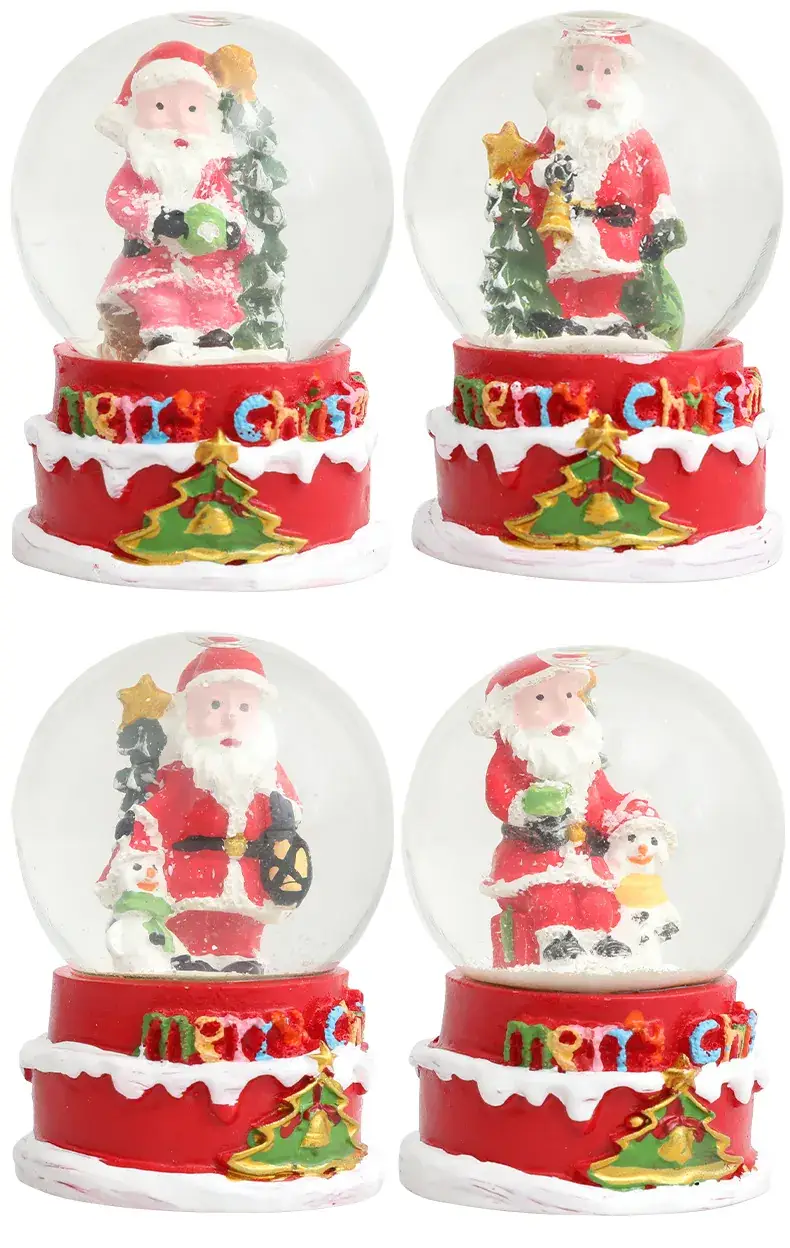 Cross-Border Glass Christmas Snowflakes Santa Claus Crystal Balls — feature 5