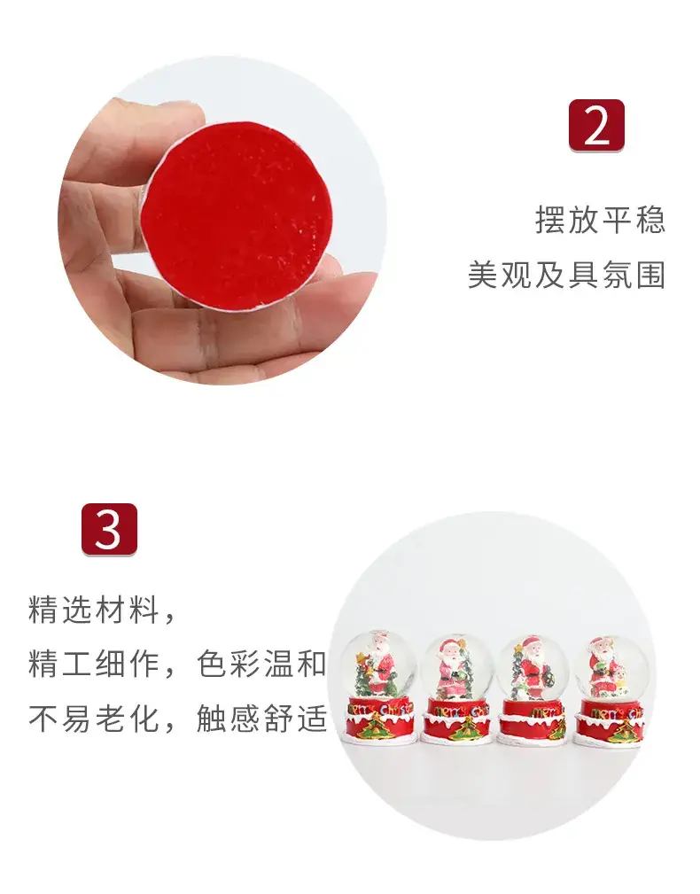 Cross-Border Glass Christmas Snowflakes Santa Claus Crystal Balls — feature 7