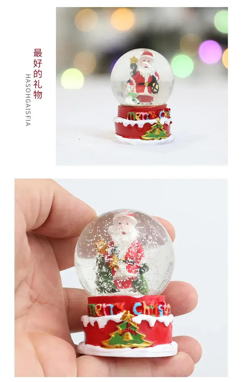 Cross-Border Glass Christmas Snowflakes Santa Claus Crystal Balls — feature 9