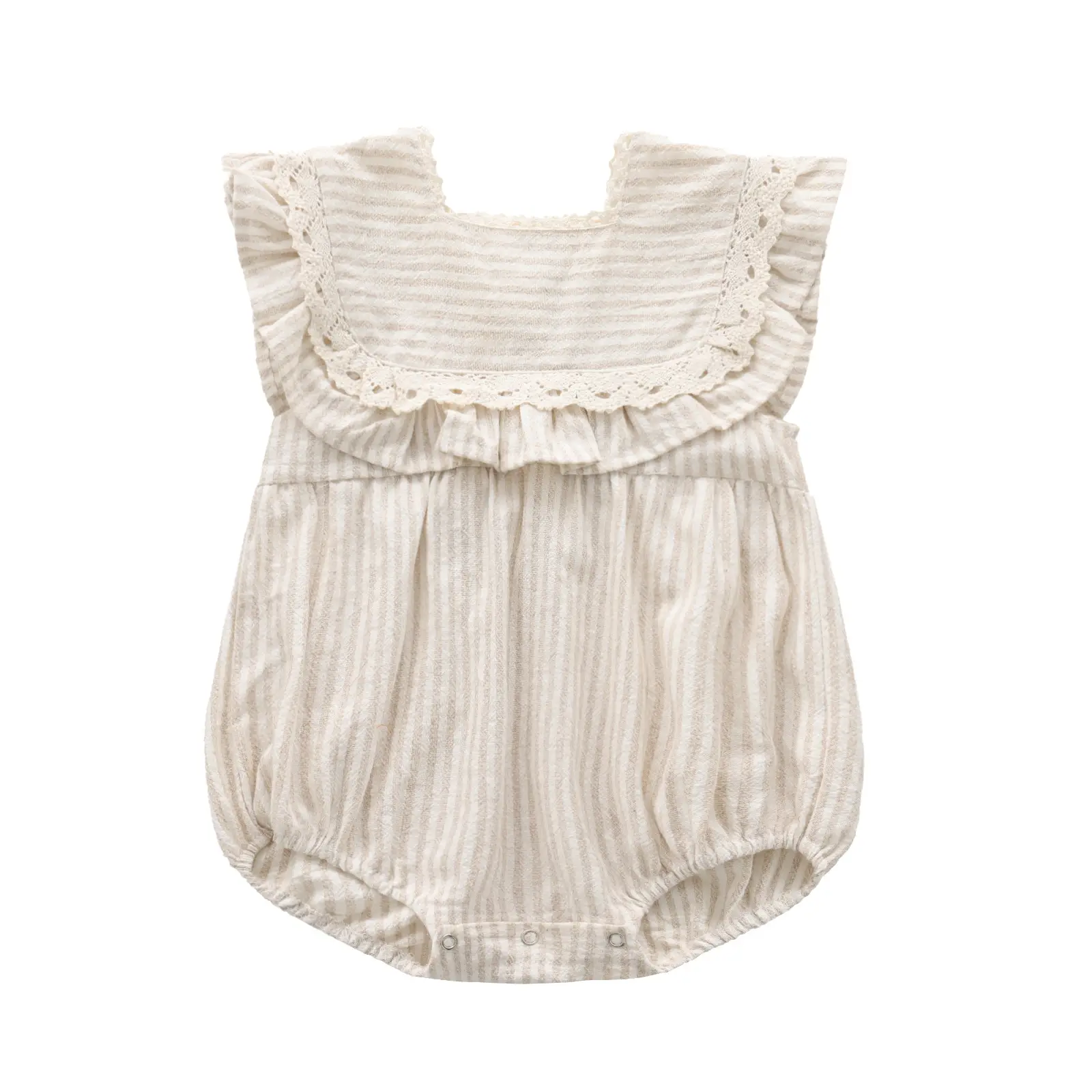 Baby Striped Lace Robe Infant Toddler Coveralls