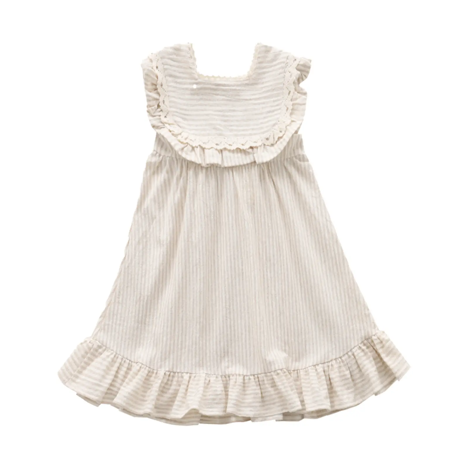 Baby Striped Lace Robe Infant Toddler Coveralls — feature 11
