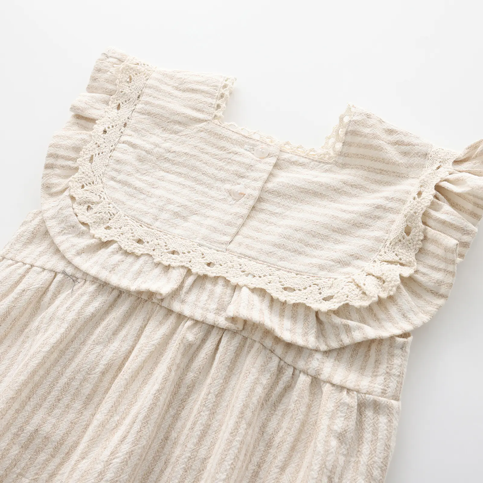 Baby Striped Lace Robe Infant Toddler Coveralls — feature 13