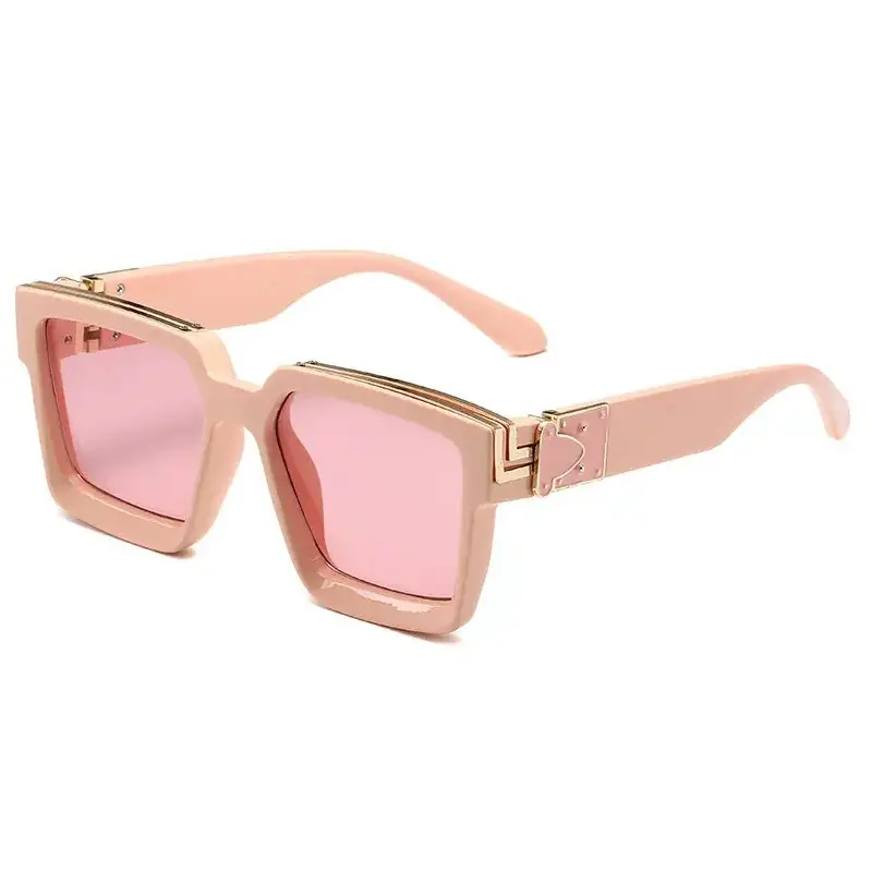 Retro Pink Square Sunglasses for Women - Image 6