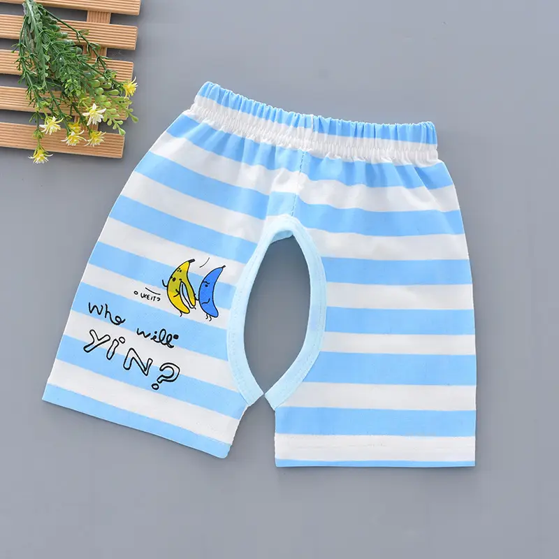 Baby Cotton Open Crotch Shorts 1-3Yr Strawberry Print