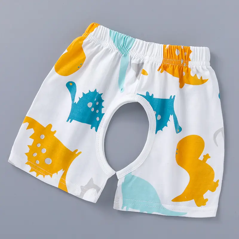 Baby Cotton Open Crotch Shorts 1-3Yr Strawberry Print