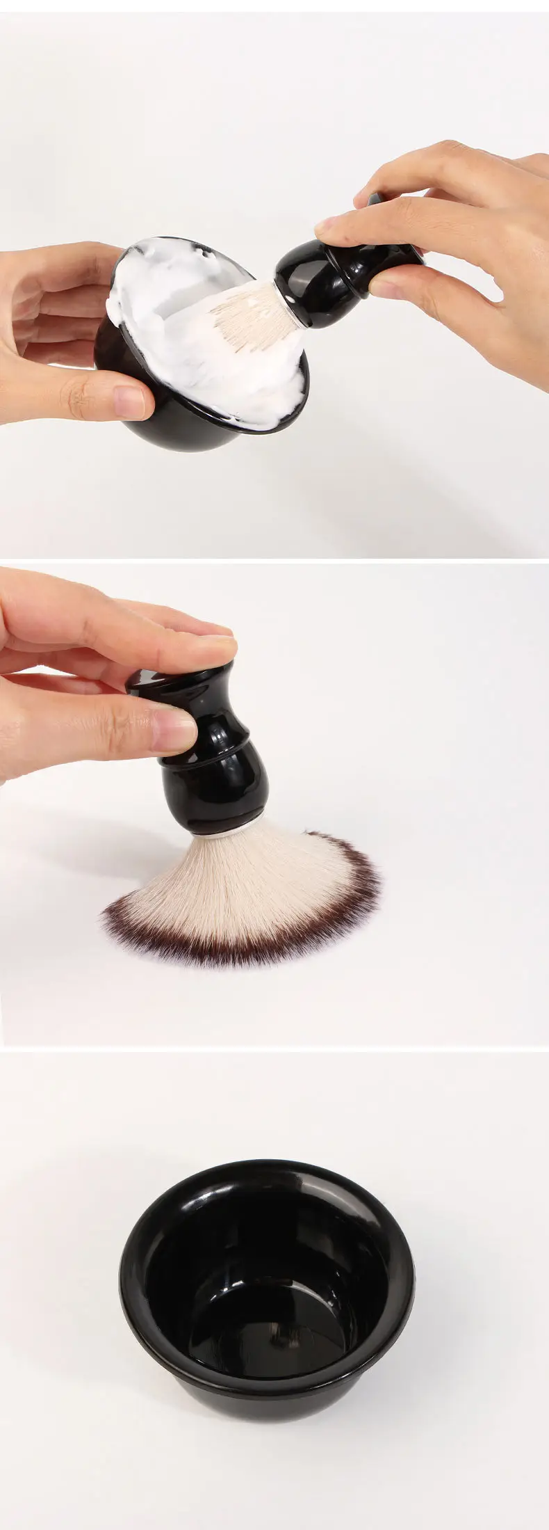 Men's Cross-Crystal Beard Brush with Bubble Bowl — feature 4