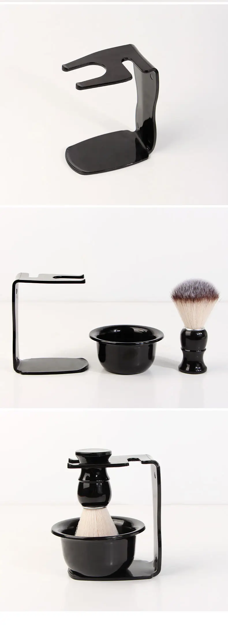 Men's Cross-Crystal Beard Brush with Bubble Bowl — feature 5