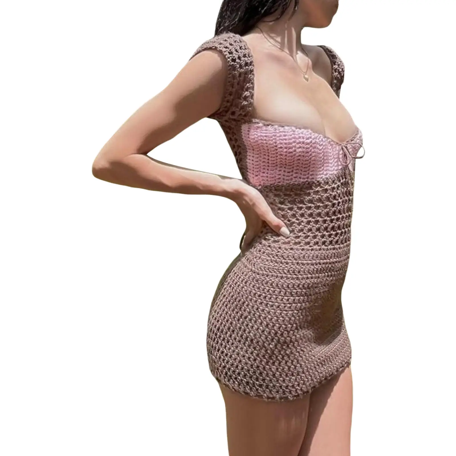 2023 Summer Low-cut Knitted Vest Dress for Women — feature 12