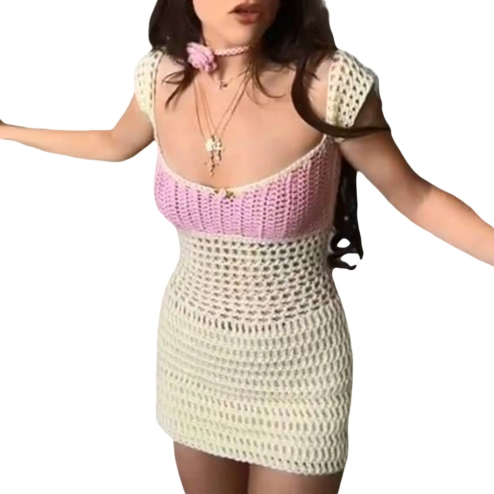 2023 Summer Low-cut Knitted Vest Dress for Women — feature 20