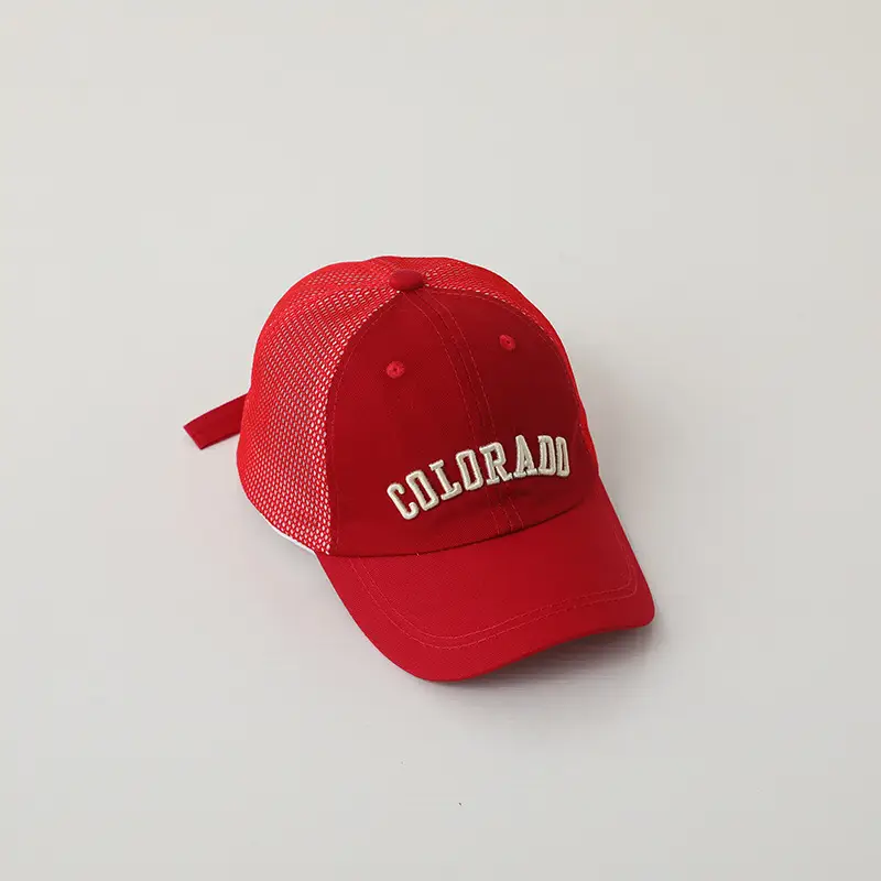 Black Mesh Peaked Baseball Cap for Kids Summer - Image 7