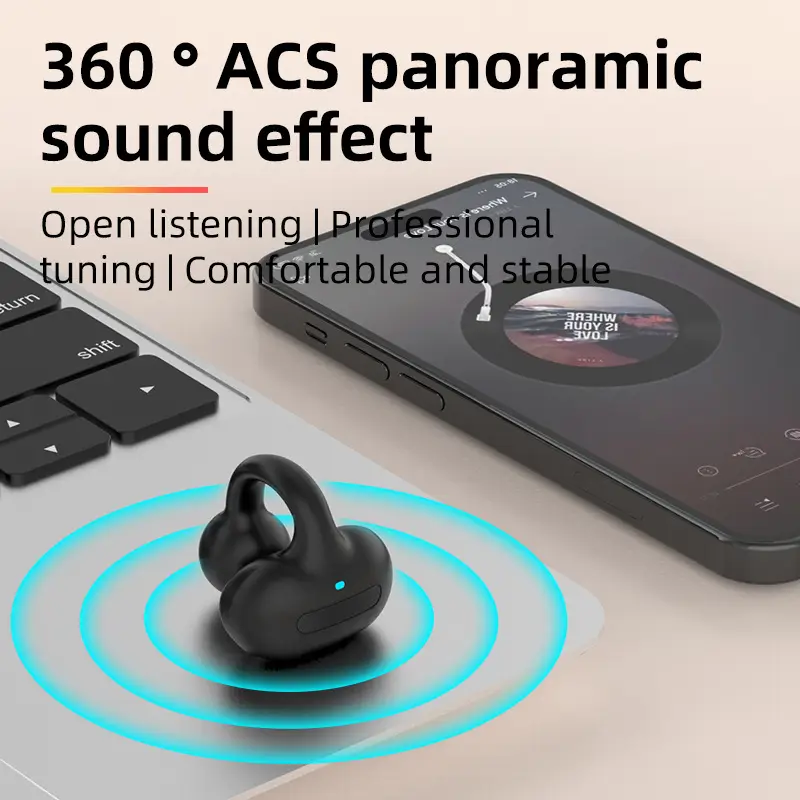 Bluetooth Headset with Ear Clip for Men Women
