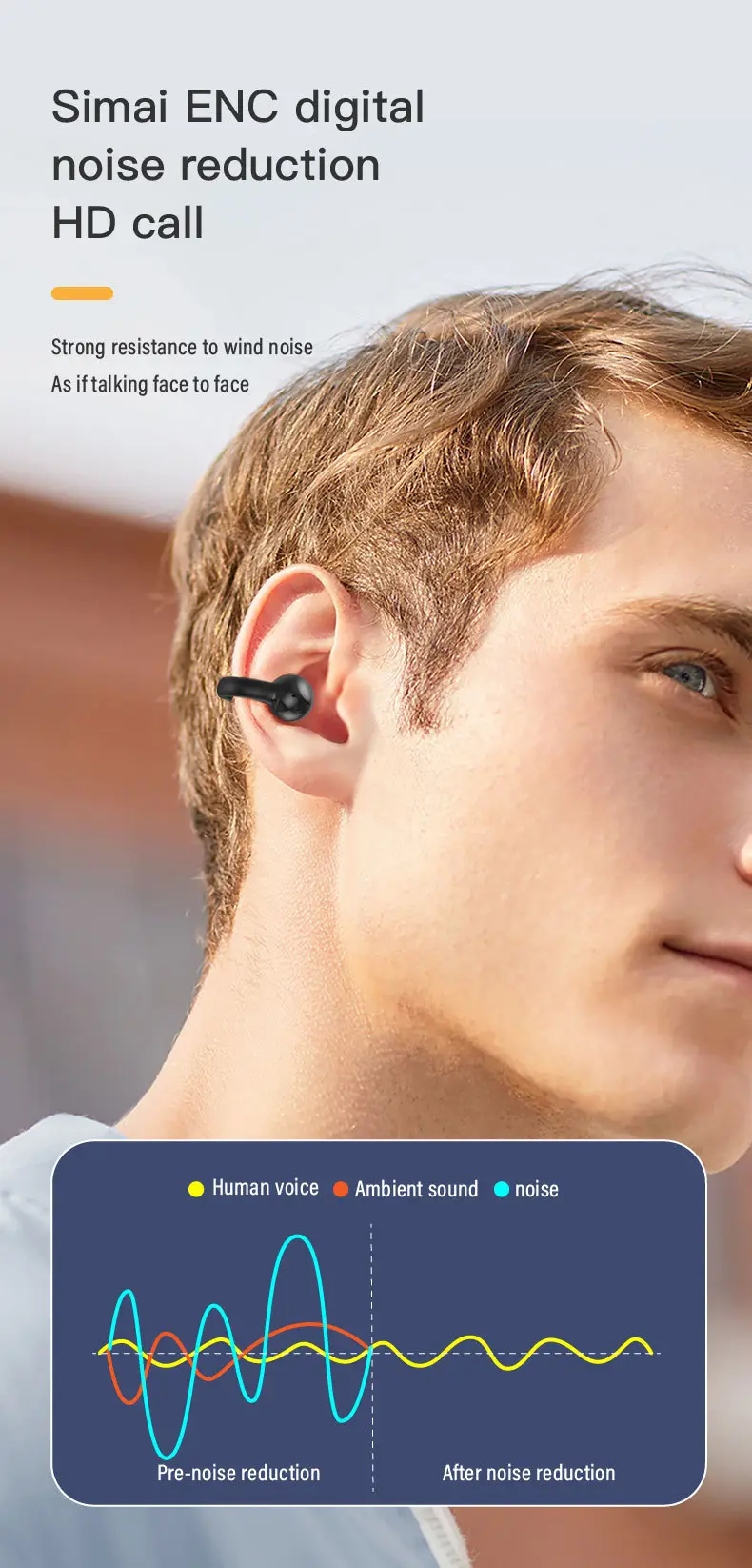 Bluetooth Headset with Ear Clip for Men Women — feature 11