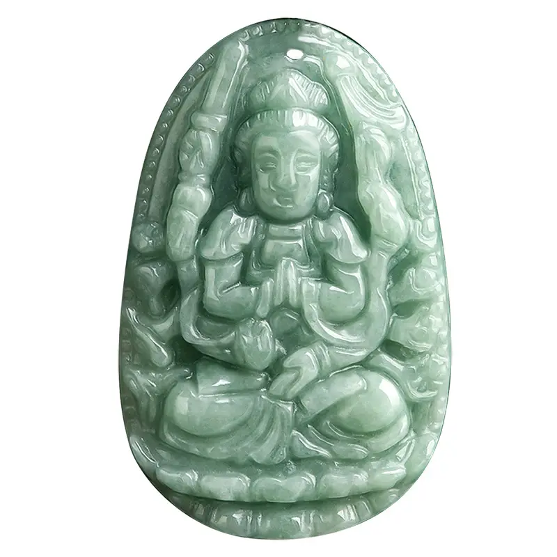 Natural Jade Buddha Pendant with Buddhist Art Design - Image 13