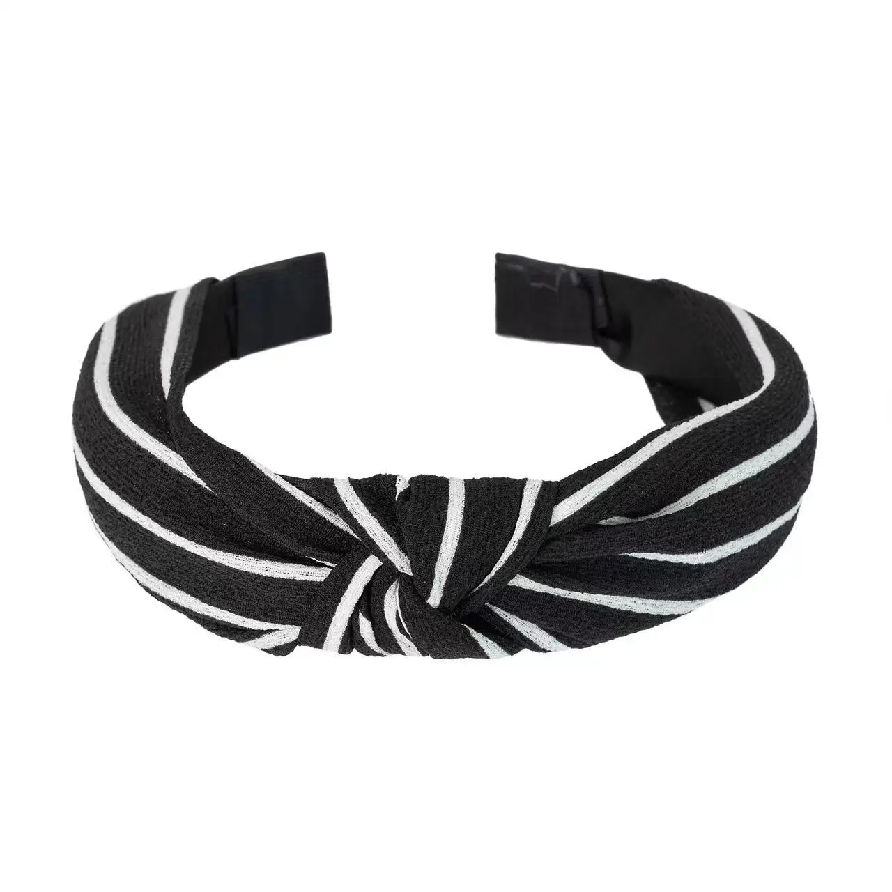 New European and American cross-border headband women's face wash contrast color hair accessories retro fashion wide-brimmed fabric knotted headband — feature 3