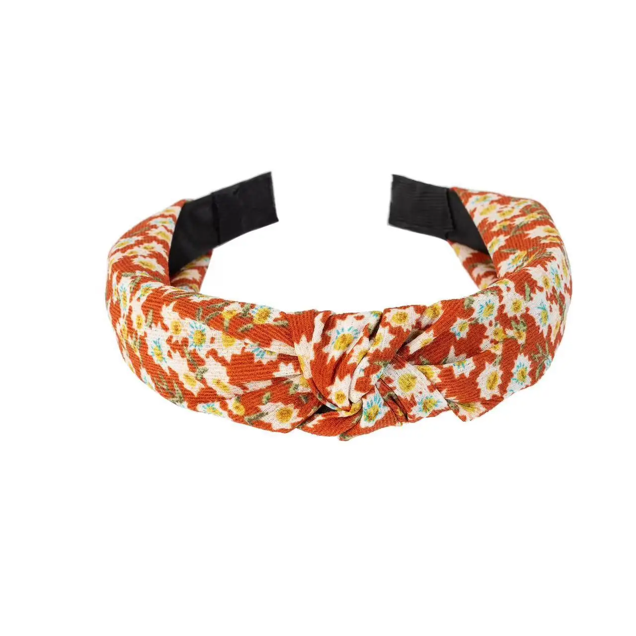 New European and American cross-border headband women's face wash contrast color hair accessories retro fashion wide-brimmed fabric knotted headband — feature 10