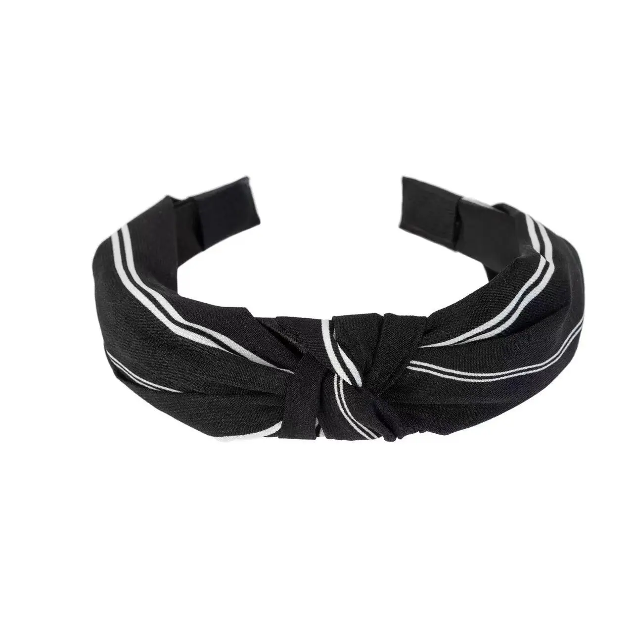 New European and American cross-border headband women's face wash contrast color hair accessories retro fashion wide-brimmed fabric knotted headband