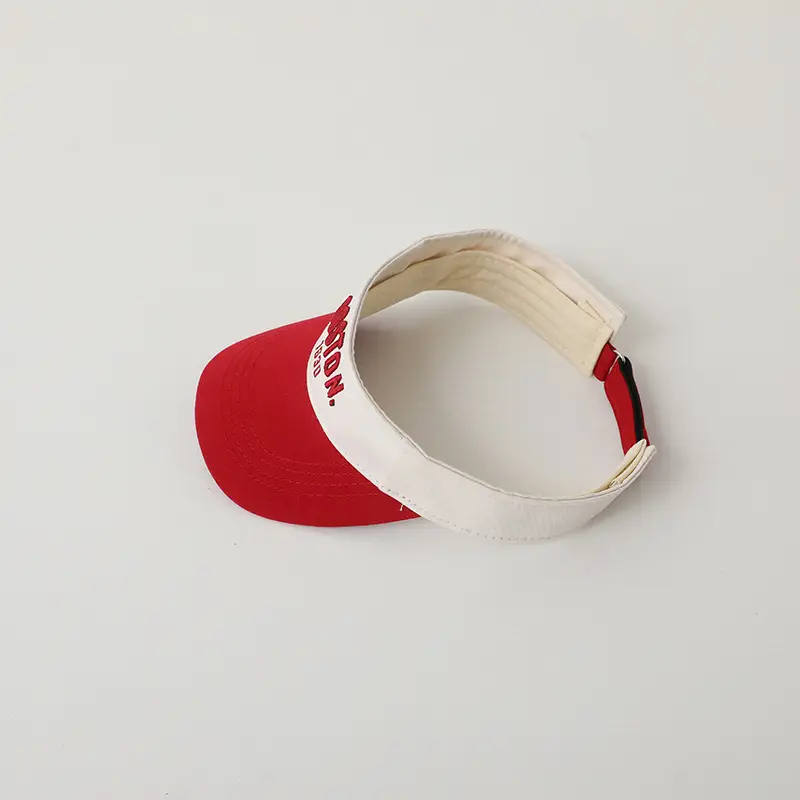 Children's Boston Sunscreen Cap Teal White Adjustable