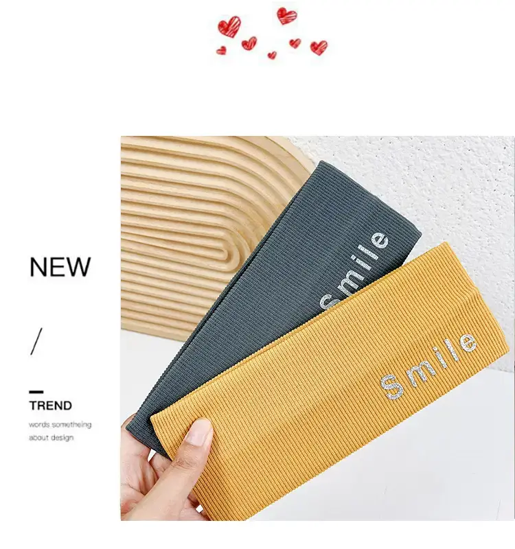 Four Color Knitted Hair Band with "Smile" Logo — feature 4