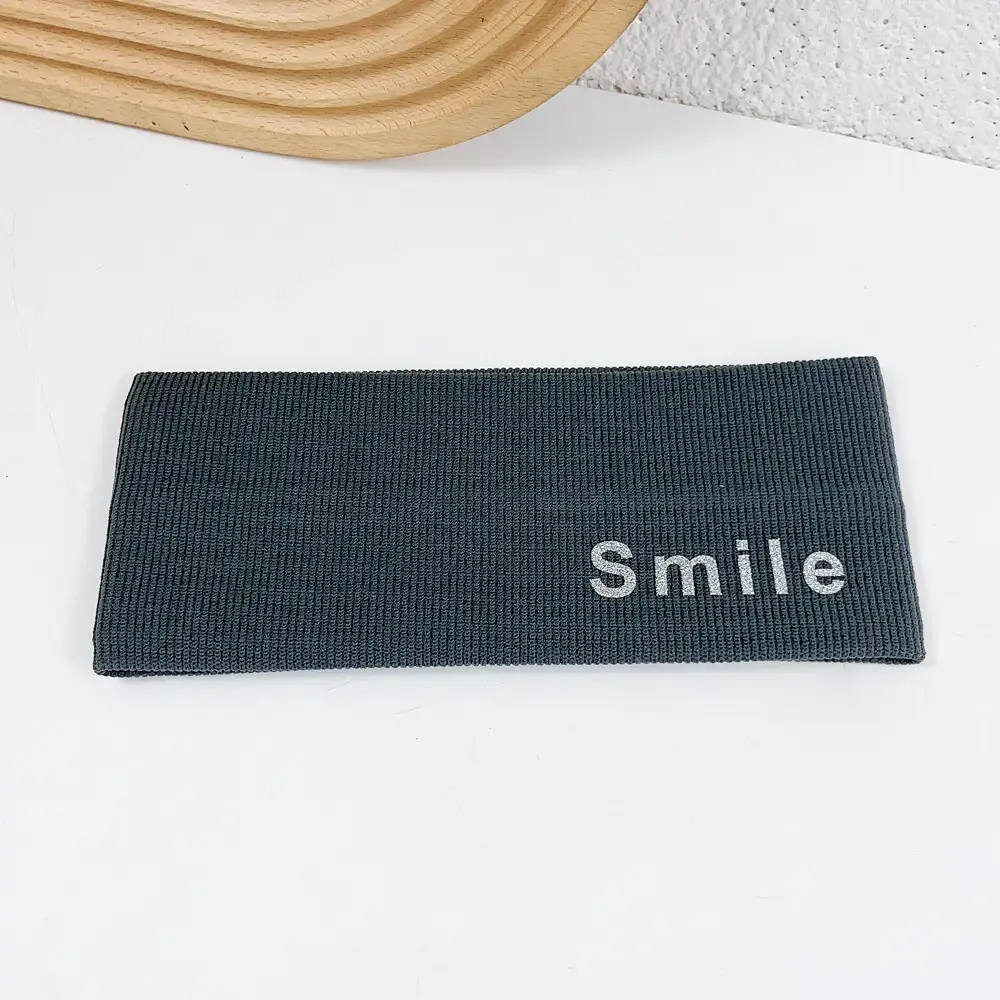 Four Color Knitted Hair Band with "Smile" Logo - Image 3