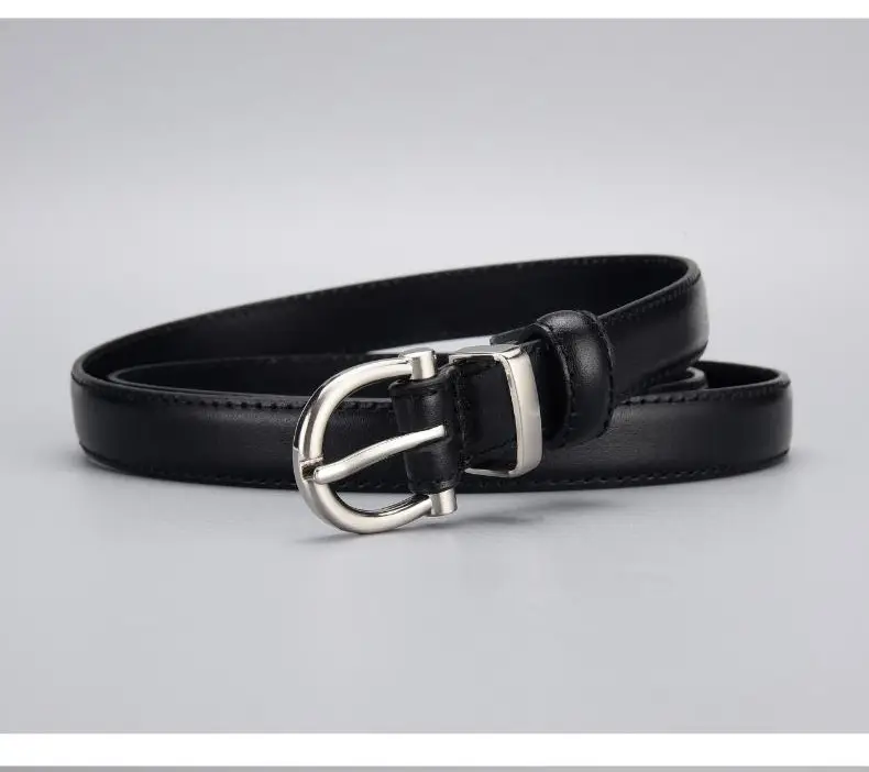 White Leather Belt with Silver Buckle for Women β feature 4