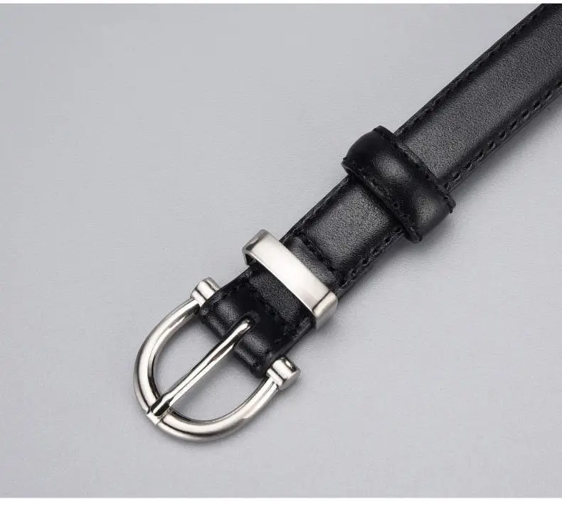 White Leather Belt with Silver Buckle for Women β feature 6
