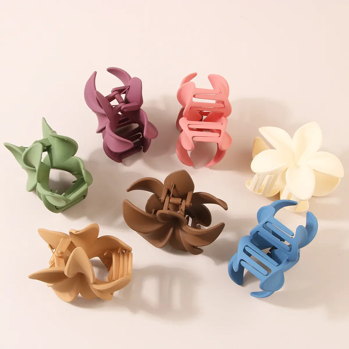 Guanyang Cross-border Large Egg Flower Frosted Grab Clip