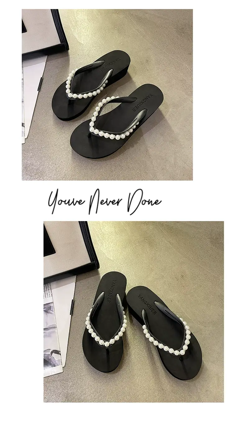 Women Pink Pearl Wedge Sandals β feature 12