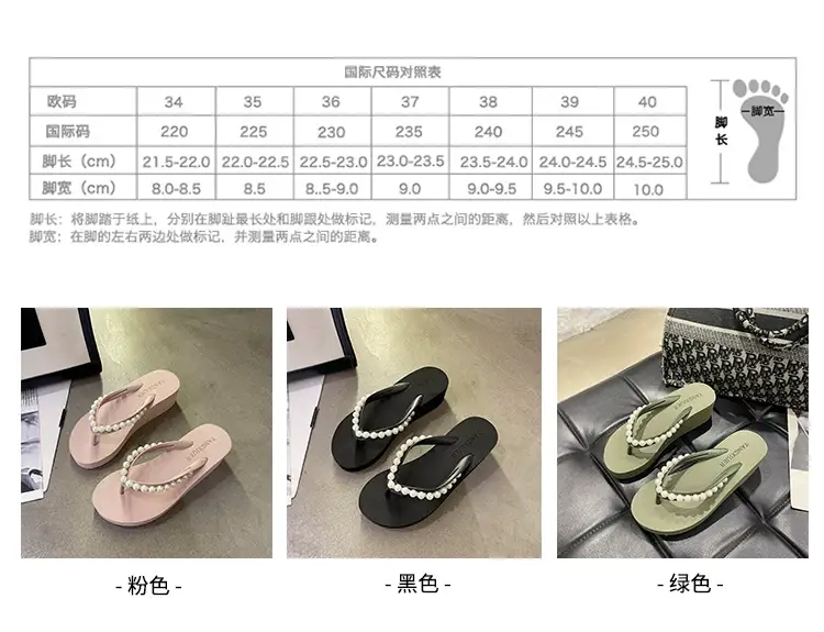 Women Pink Pearl Wedge Sandals β feature 2