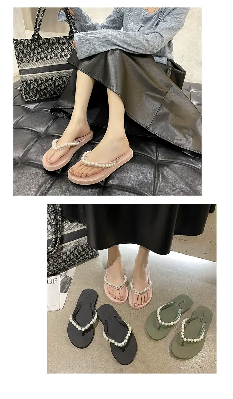 Women Pink Pearl Wedge Sandals β feature 25