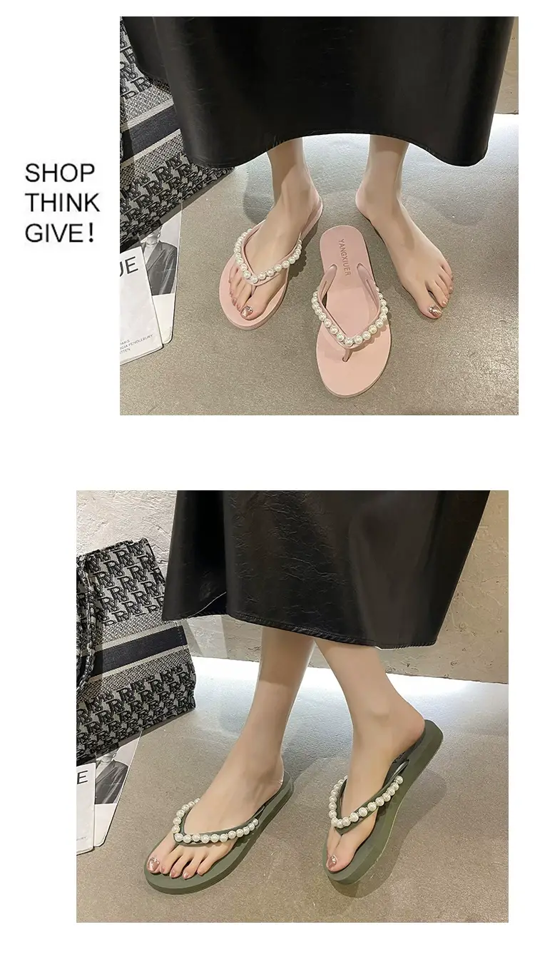 Women Pink Pearl Wedge Sandals β feature 26