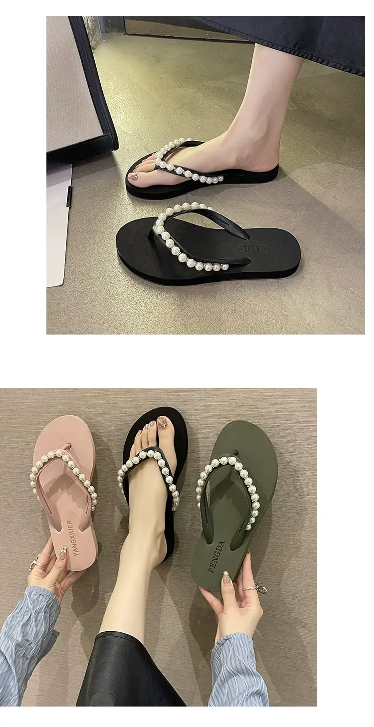 Women Pink Pearl Wedge Sandals β feature 29