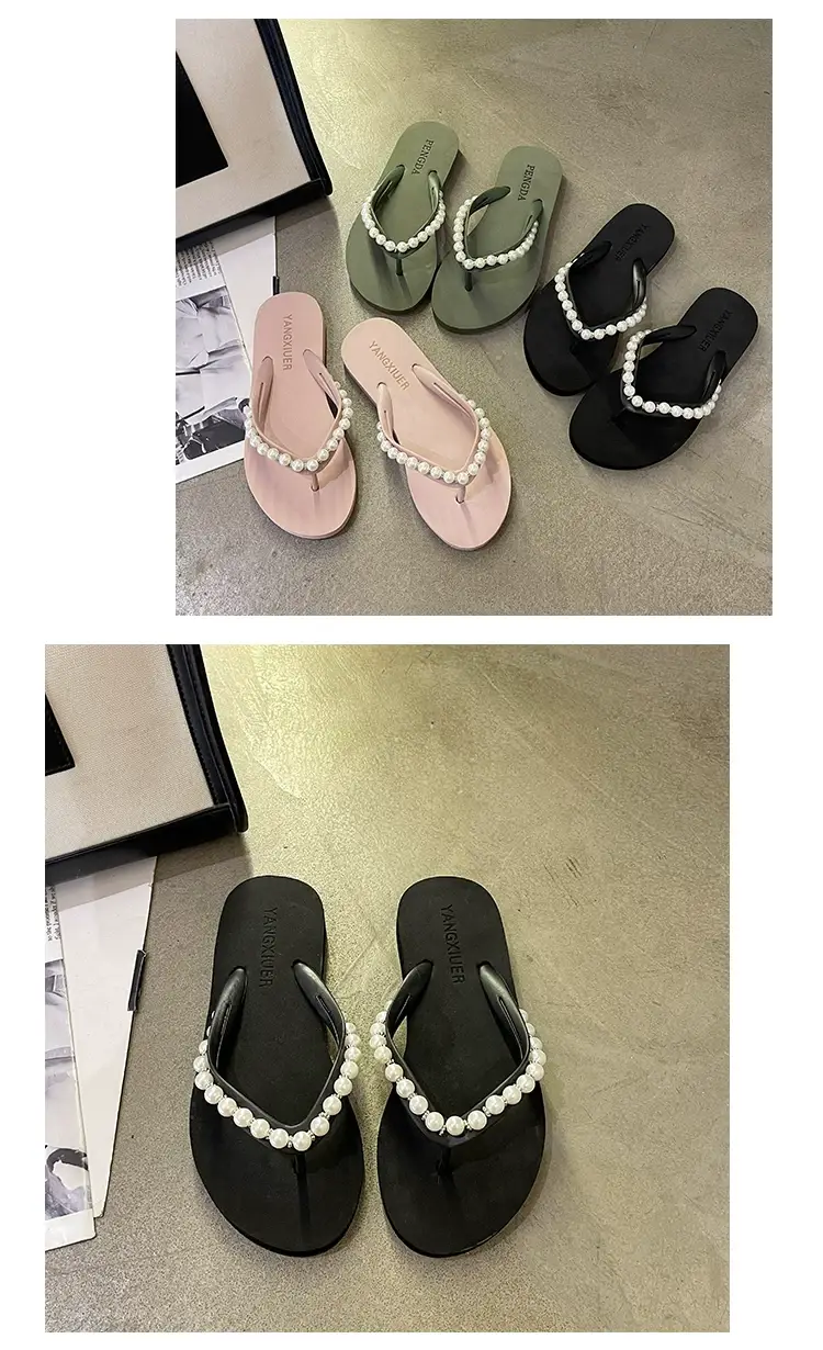 Women Pink Pearl Wedge Sandals β feature 31