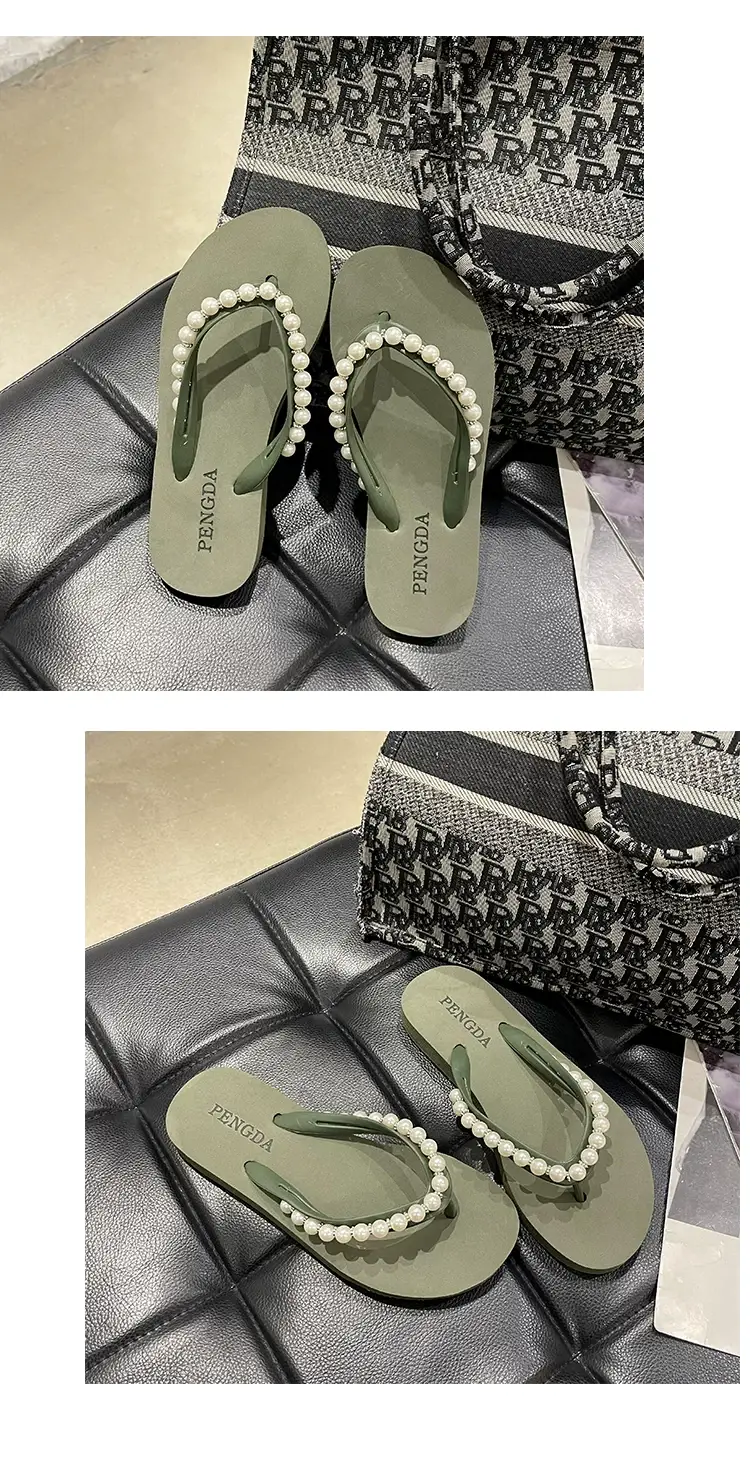 Women Pink Pearl Wedge Sandals β feature 35