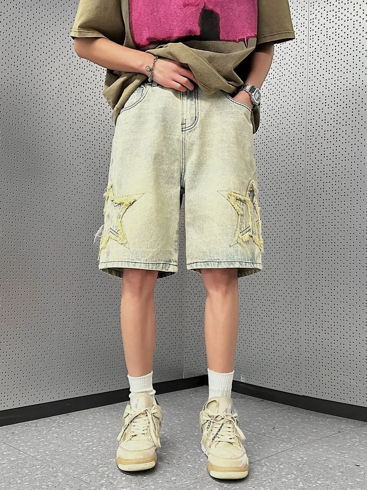 Washed Denim Shorts Men Summer Plus Size Loose Fit - Image 7