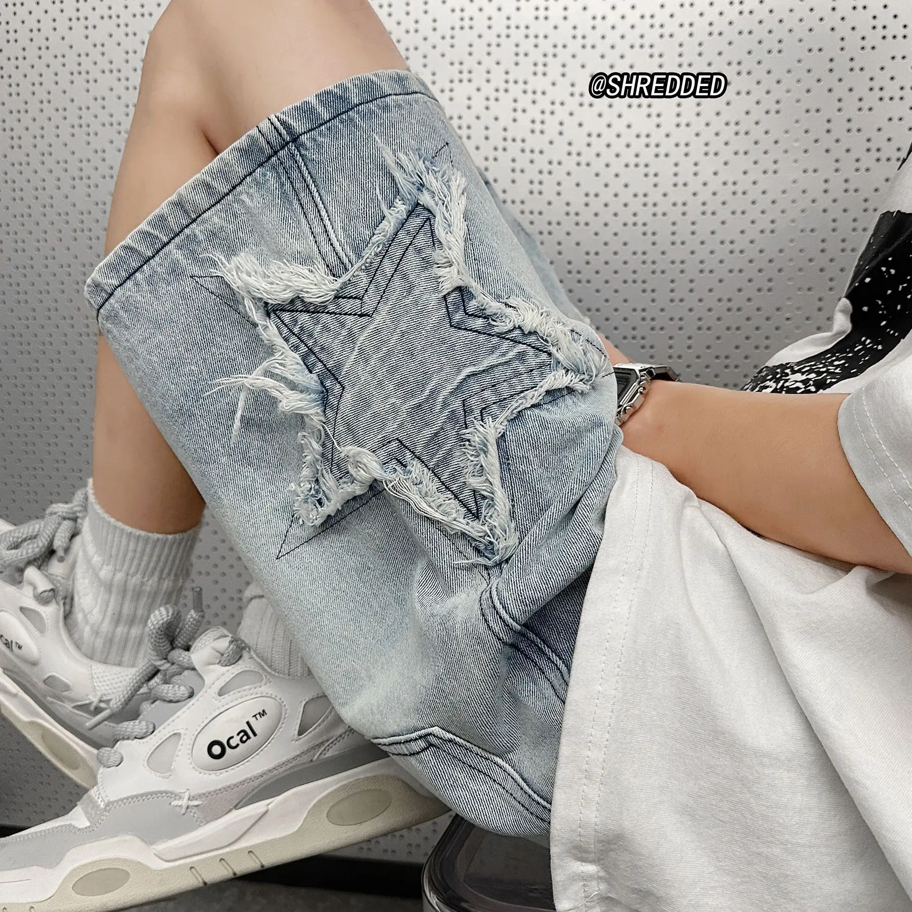 Washed Denim Shorts Men Summer Plus Size Loose Fit - Image 2