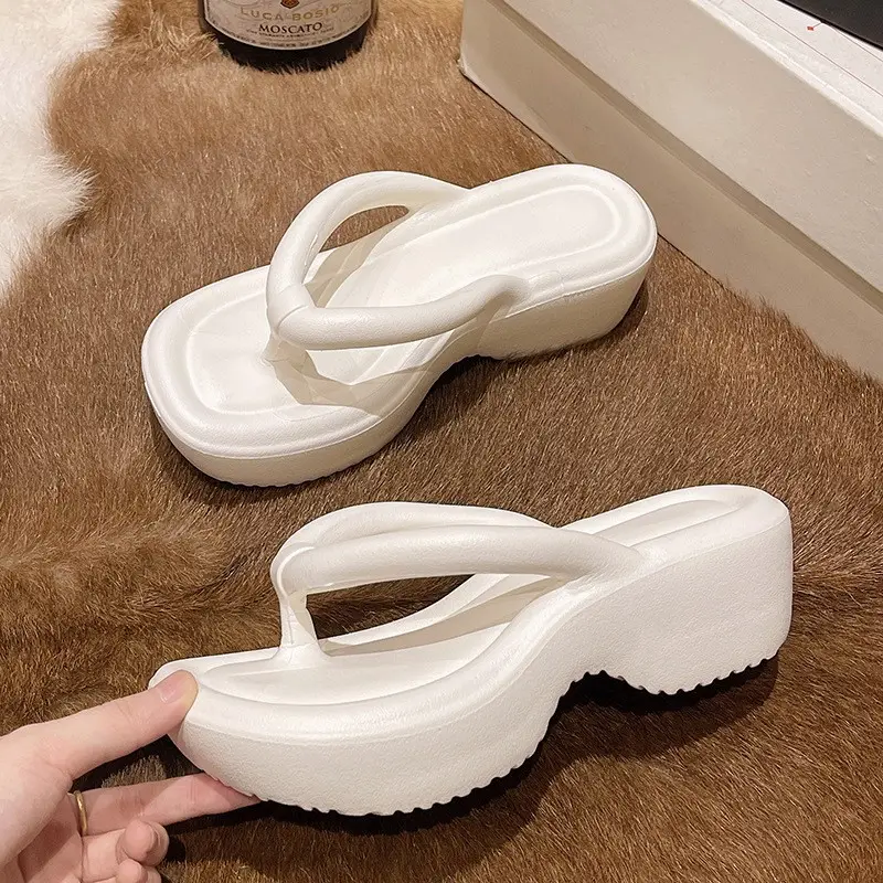 Women's Pink Platform Slippers Summer
