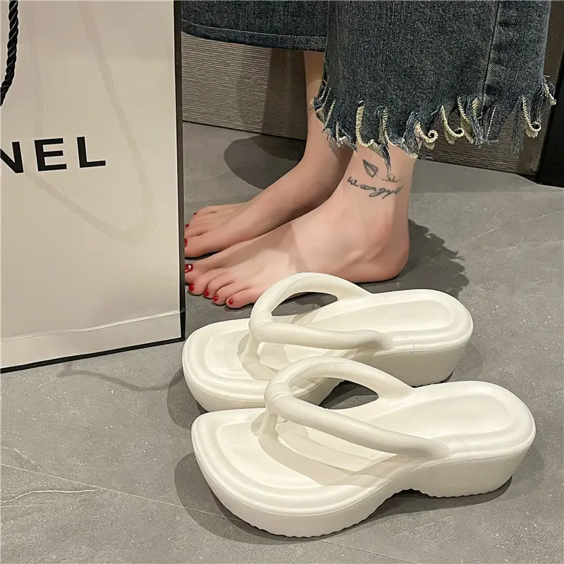 Women's Pink Platform Slippers Summer