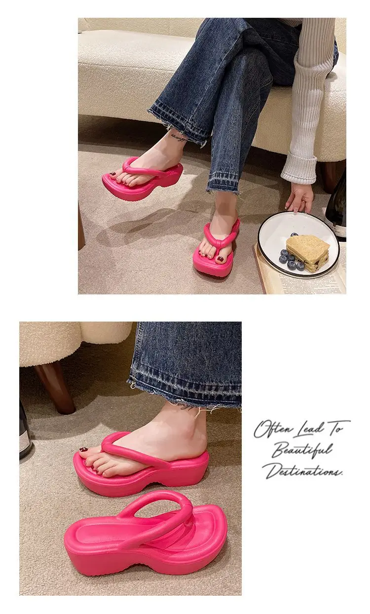 Women's Pink Platform Slippers Summer — feature 16