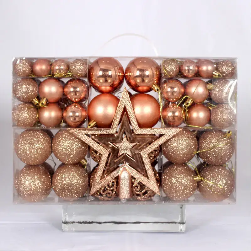 Christmas Ball Decor Set 101pcs White 3-6cm